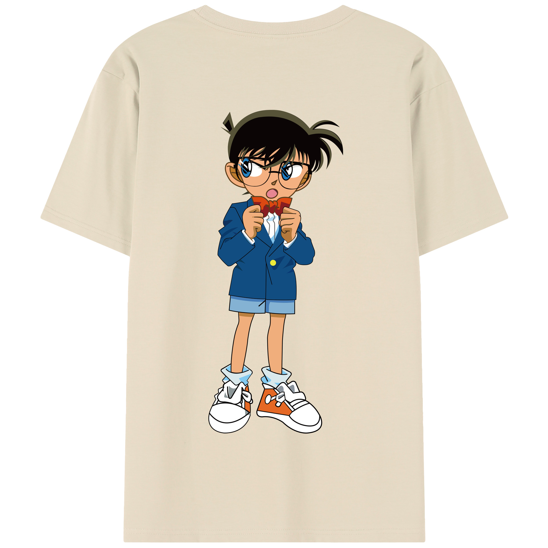 （画像用） 名探偵コナン 江戸川 コナン Detective Conan Conan Edogawa 綿100％半袖Tシャツ（背面プリント）