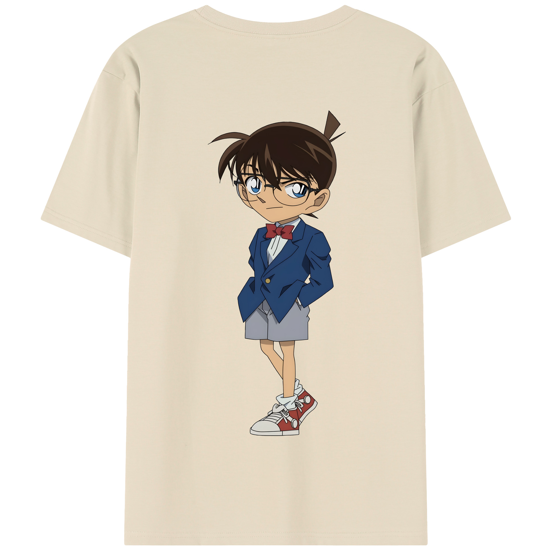 （画像用） 名探偵コナン 江戸川 コナン Detective Conan Conan Edogawa 綿100％半袖Tシャツ（背面プリント）