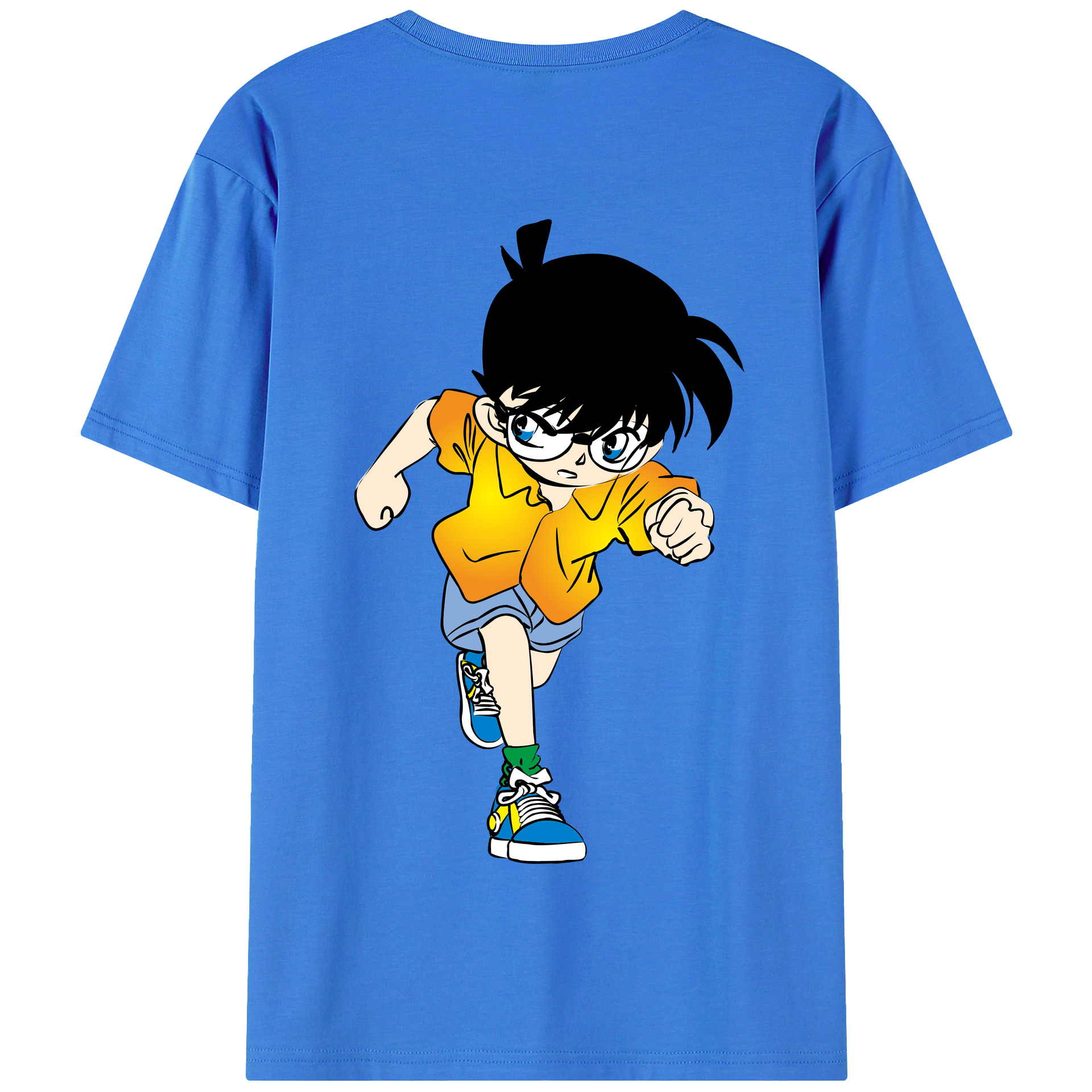 （画像用） 名探偵コナン 江戸川 コナン Detective Conan Conan Edogawa 綿100％半袖Tシャツ（背面プリント）
