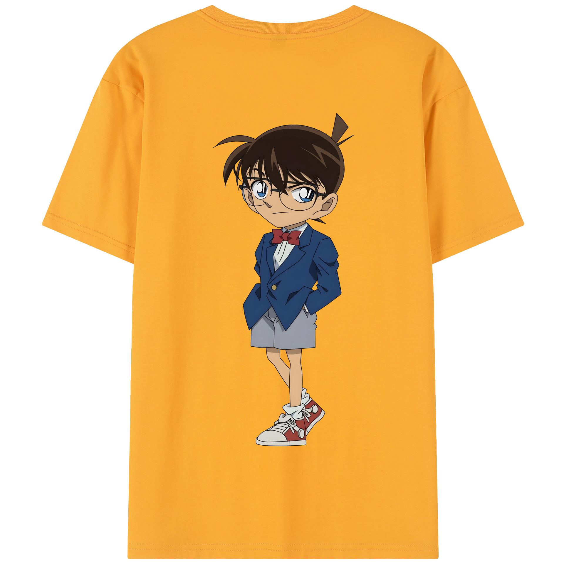 （画像用） 名探偵コナン 江戸川 コナン Detective Conan Conan Edogawa 綿100％半袖Tシャツ（背面プリント）