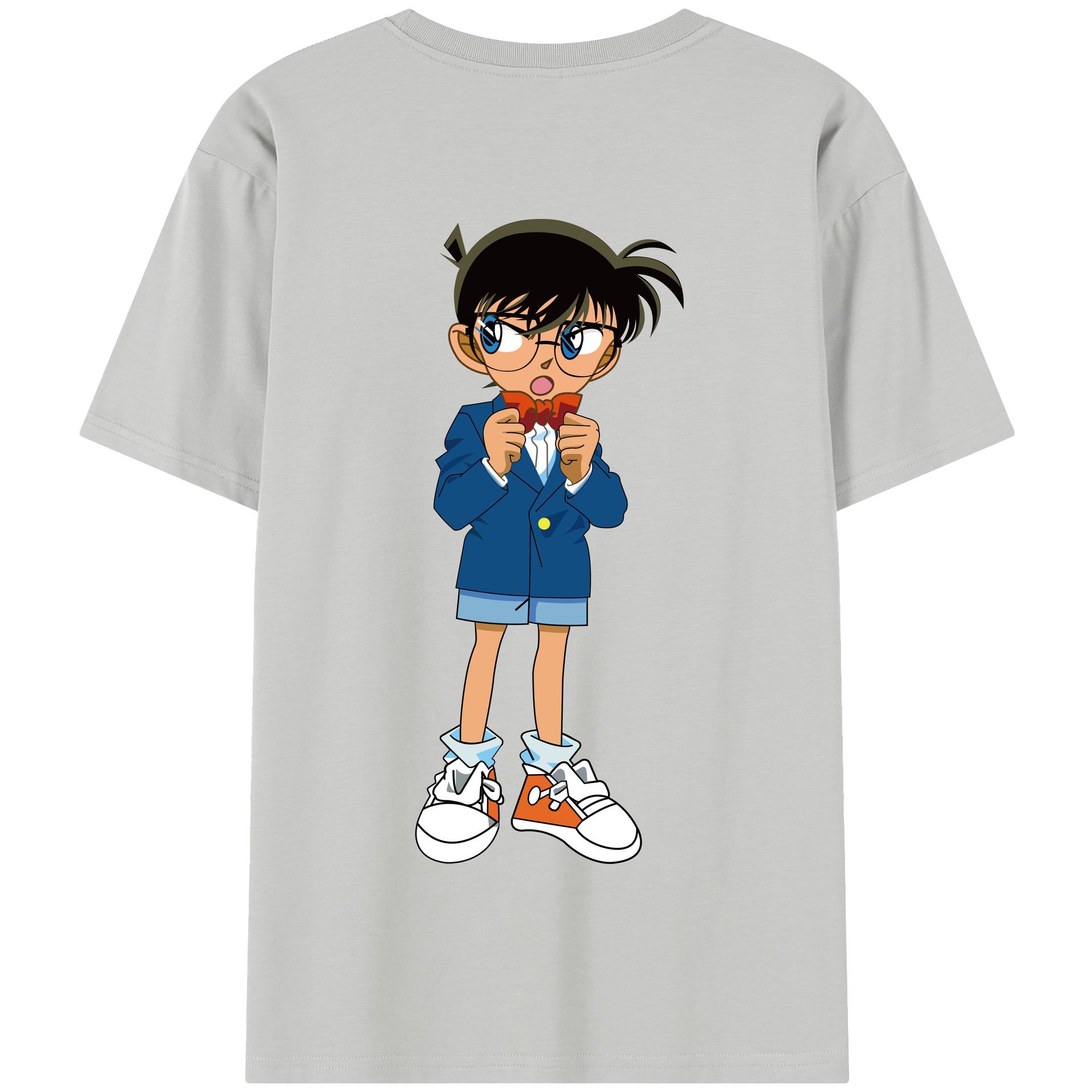 （画像用） 名探偵コナン 江戸川 コナン Detective Conan Conan Edogawa 綿100％半袖Tシャツ（背面プリント）