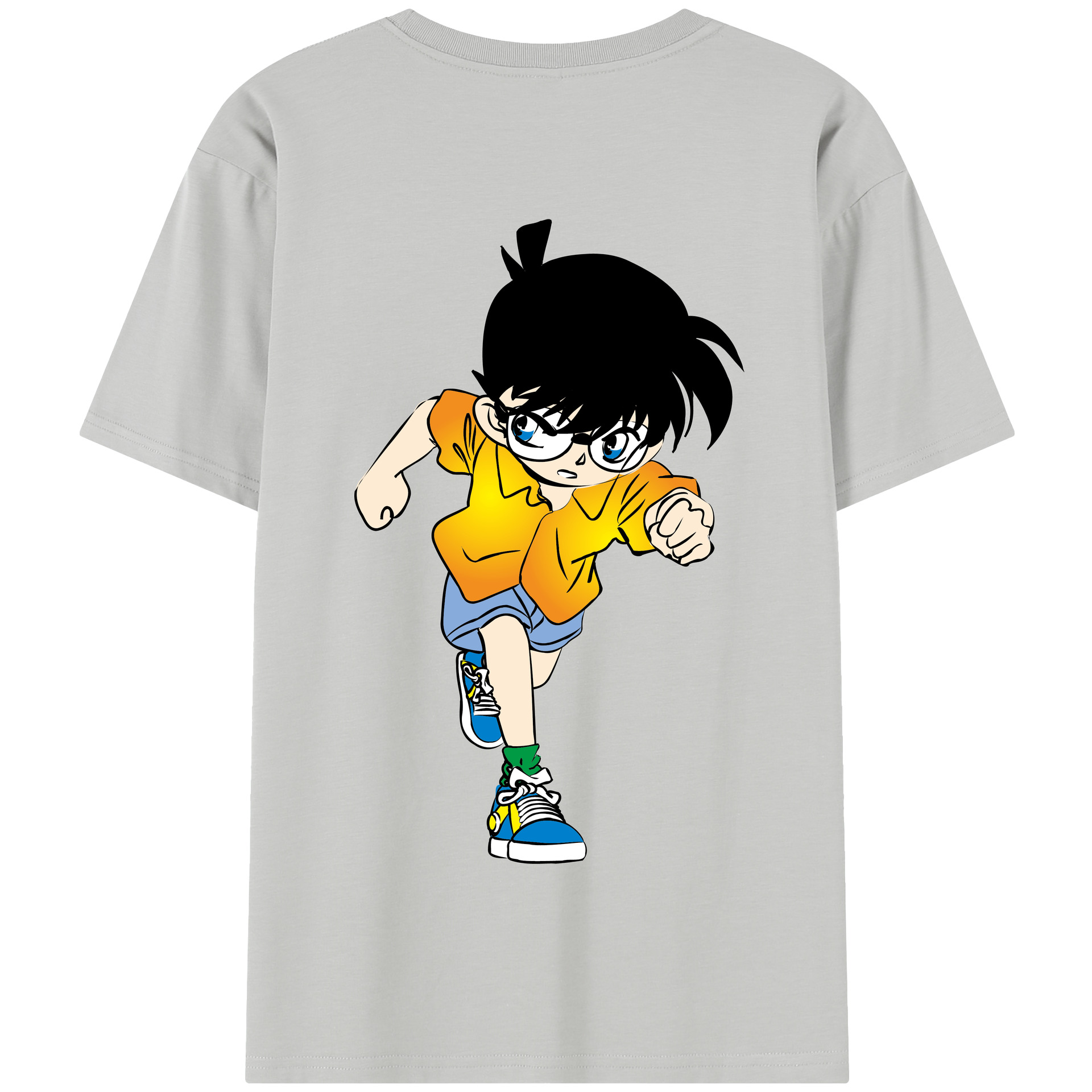 （画像用） 名探偵コナン 江戸川 コナン Detective Conan Conan Edogawa 綿100％半袖Tシャツ（背面プリント）