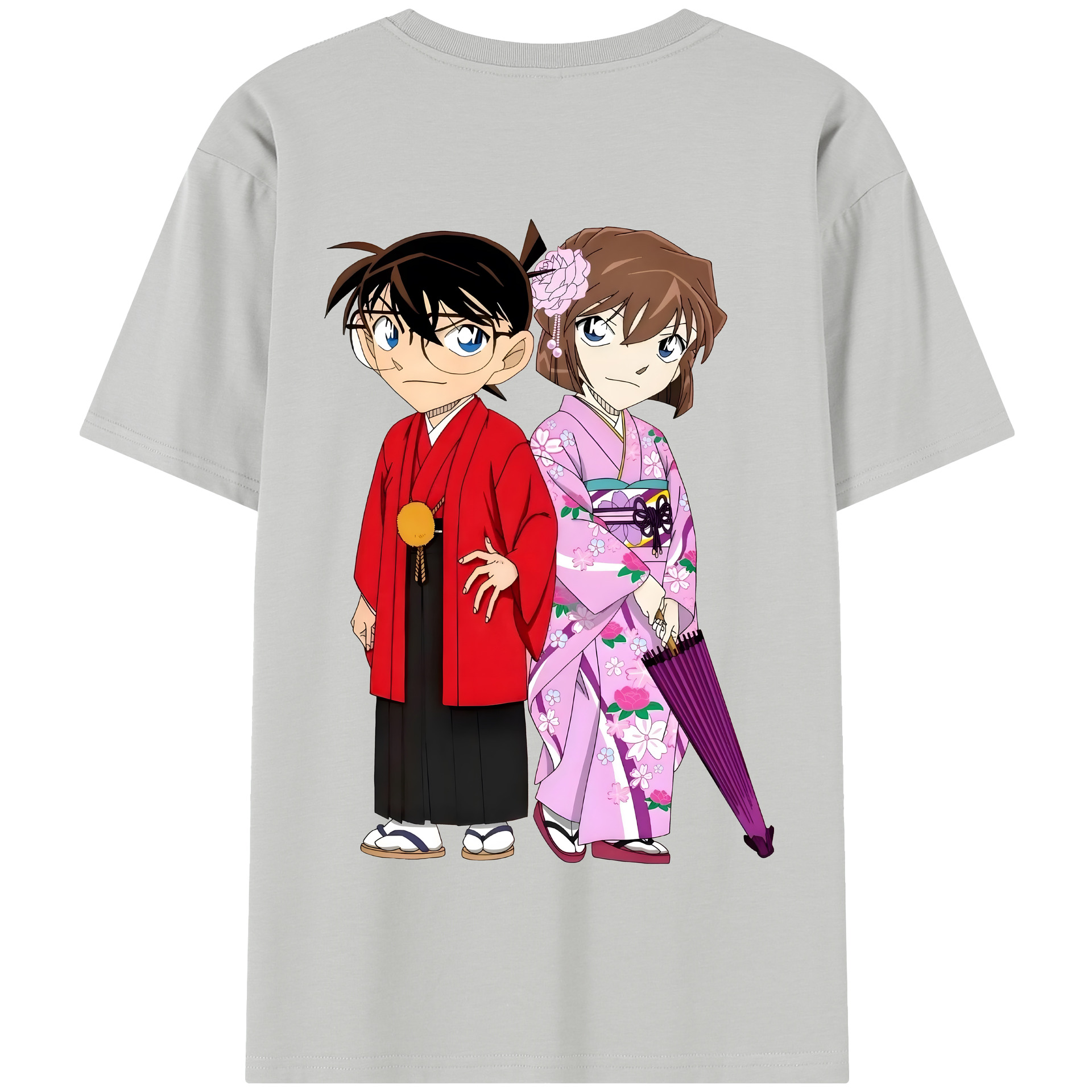 （画像用） 名探偵コナン 江戸川 コナン Detective Conan Conan Edogawa 綿100％半袖Tシャツ（背面プリント）