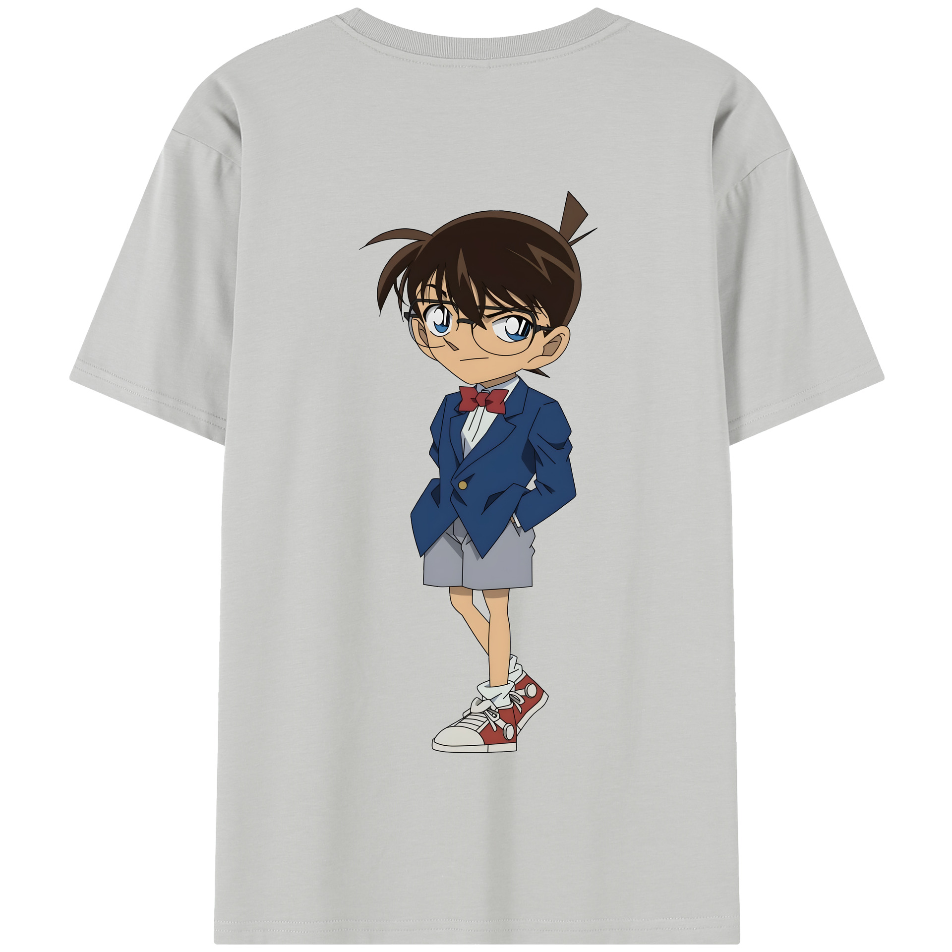 （画像用） 名探偵コナン 江戸川 コナン Detective Conan Conan Edogawa 綿100％半袖Tシャツ（背面プリント）