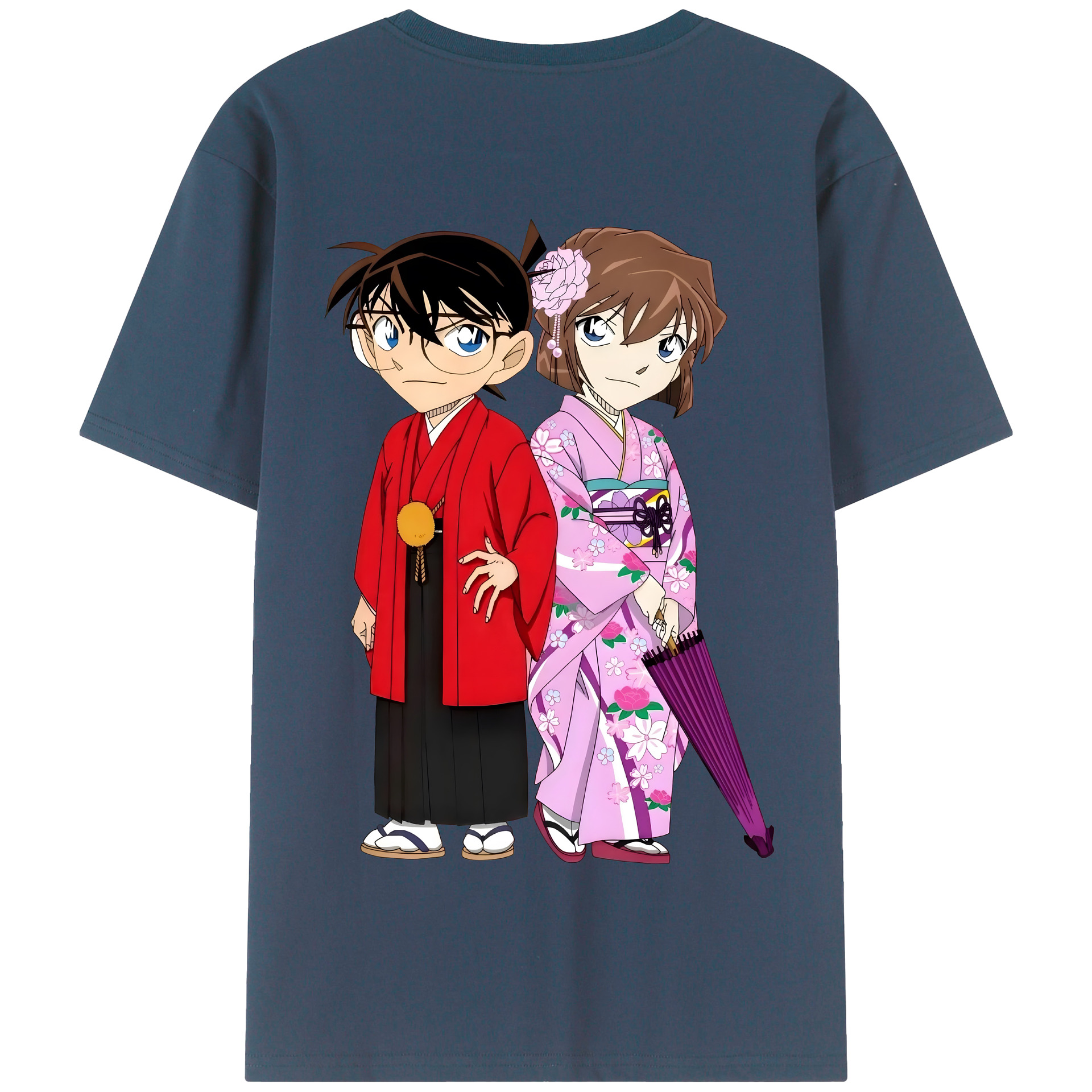 （画像用） 名探偵コナン 江戸川 コナン Detective Conan Conan Edogawa 綿100％半袖Tシャツ（背面プリント）