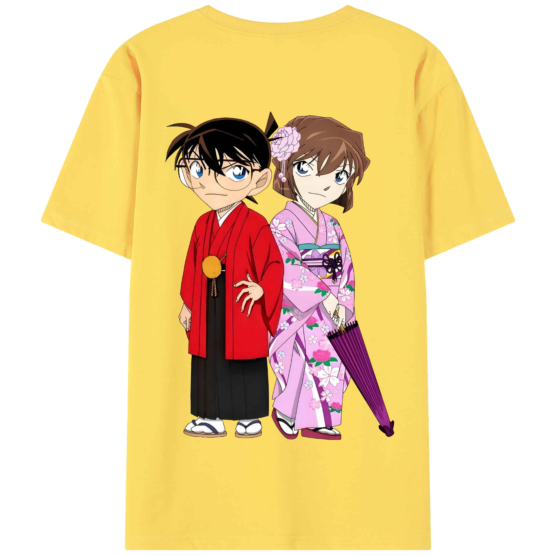 （画像用） 名探偵コナン 江戸川 コナン Detective Conan Conan Edogawa 綿100％半袖Tシャツ（背面プリント）